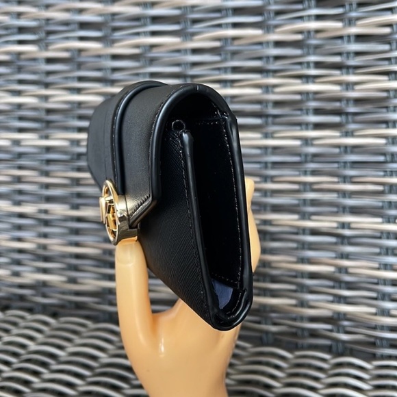 MICHAEL KORS CARMEN MEDIUM LOGO AND FAUX LEATHER WALLET BLACK 
NWT - Picture 8 of 16